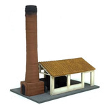 Miniatura Para Maquete Caldeira Com Prédio Escala Ho 1 87