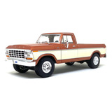 Miniatura Picape Ford Usa F-150 1979 1:18 Maisto Marrom Cor Marrom / Bege