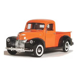 Miniatura Pickup Ford 1940 Laranja Motormax 1 18