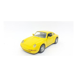Miniatura Porsche 911 Carrera 1 36 Maisto Amarelo Detalhes 
