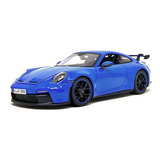 Miniatura Porsche 911 Gt3 2022 Azul 1 18 Maisto
