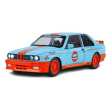 Miniatura Replica Bmw M3 E30 Escala 1 24 Som led Azul Gulf