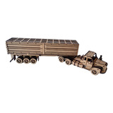 Caminhao scania quebra cuca 3d miniatura em mdf