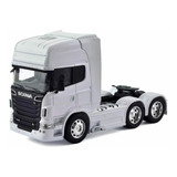 Miniatura Scania V8 R730 Trucado 6x2 Escala 1 32 Cor Branco