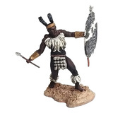 Miniatura Soldado Guerreiro Zulu De Chumbo