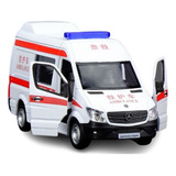 Miniatura Sprinter Mercedes Benz Ambulância Metal Esc 1 36