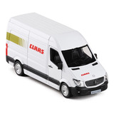 Miniatura Sprinter Mercedes Benz Branca Metal Escala 1 36