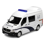 Miniatura Sprinter Mercedes Benz Policia Metal Escala 1 36