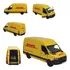 Miniatura Van Mercedes Benz Sprinter Dhl Carrinho Metal Cor Amarelo