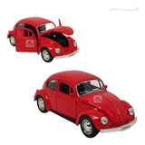 Miniatura Volkswagen Beetle Fusca Ferro Fricção Rmz
