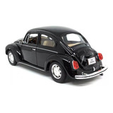 Miniatura Volkswagen Beetle Fusca Preto Welly 1 24