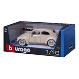 Miniatura Volkswagen Fusca 1955 1 18 Bburago Bege Lacrado