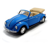 Miniatura Volkswagen Fusca Azul Conversível 1 24 Welly