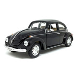 Miniatura Volkswagen Fusca Beetle Preto Welly