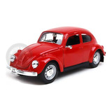 Miniatura Volkswagen Fusca Clássico Vermelho Maisto