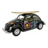 Miniatura Volkswagen Fusca Preto Classic Surf Metal 1:24