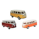 Miniatura Volkswagen Kombi 1962 Classic Azul Metal 1 32