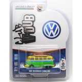 Miniatura Volkswagen Kombi 1964 Samba Bus Greenlight 1 64