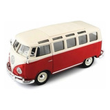 Miniatura Volkswagen Kombi De Luxo 1 25 Maisto Vermelha