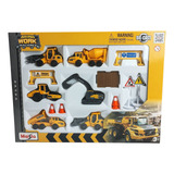 Miniatura Volvo Construção Play Set Caminhão Trator Maisto