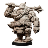 Miniaturas Colecionadores Astrais Hipopótamo Guerreiro Rpg