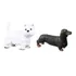 Miniaturas Realistas Kit Com 2 Cachorros Pintado A Mão Novos