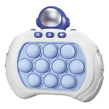 Minigame Pop it Jogo Machine Astronaut Fidget Toys Cor Azul