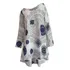 Minivestido Feminino Plus Size Com Estampa De Gola Redonda,
