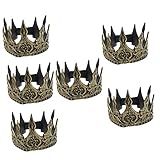 Minkissy 3 Pecas Carnaval Acessório De Cabelo De Festa De Dança Cocar Medieval Rei Da Espuma Antigo Tiara De Aniversário Príncipe Roupas Real Masculino Bebê Filho Coroa Chapéu