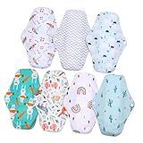 Minkissy 6 Unidades Toalha De Tia Lavável Kits De Viagem Para Mulheres Absorventes Menstruais Reutilizáveis Toalha Higiênica Ecológica Absorvente De Menstruação Reutilizável Brilho Labial