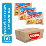 Miojo Nissin Lamen Pão Na Chapa Com Manteiga Caixa Com 50 Un
