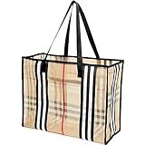 Miowote Sacolas Grandes Transparentes Bolsa De Praia Para Mulheres Impermeável Natação Academia Compras Viagens Bolsas Femininas Marrom Large Retrô