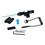 Mira Laser Verde Traçante Trilho E Cano Universal Caça Rifle