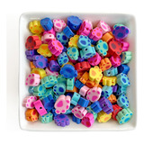 Missanga Infantil Colorida Patinha Pet P/ Pulseiras, 50 Pçs
