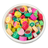 Missangas Fimo Colorido Frutinhas Diy P/ Pulseiras - 200 Un