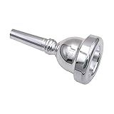 Missmore Bocal De Trombone 12C Bocal De Barítono E Eufônio Banhado A Prata 12C Prata 
