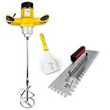 Misturador 1200w Para Tinta Gesso Argamassa Cimento C Desempenadeira Galo 307 04 Dentada Espátula Inoxidável Evolution 10 Cm  4   Profissional Kit   220V