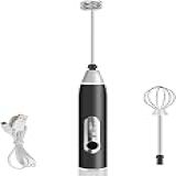 Misturador Bebidas Ovos Mini Mixer Fuê Forte Portátil Elétrico Recarregável Preto