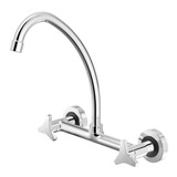 Misturador Cozinha Parede Nova Gyro 1258 Ngy Tigre Fabrimar Acabamento Brilhante Cor Prateado