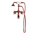 Misturador Duplo Banheira Itinga Pingoo casa Dourado Rose