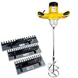 Misturador Menegotti 1600w 220v Para Tinta Gesso E Argamassa Haste Kit Desempenadeira Dentada 27 35 43 Cm