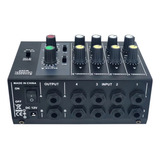 Mix-428 Mini Mixer De Áudio Portátil 8 Em 2 Saídas Console