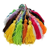 Mix 50 Franja Pingente Tassel Seda Sortidos Cor Mix De Cores