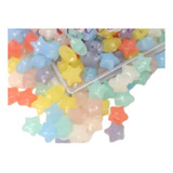 Mix Estrela 12mm Translucida Colorida Passante 50g 