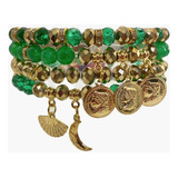 Mix Pulseiras Cigana Esmeralda