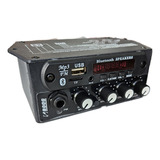 Mixer 12v Com Bluetooth Usb Cartao Sd Entrada P10 Microfone