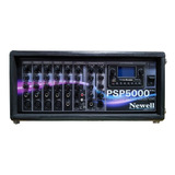 Mixer Amplificado 6 Canais Com Efeito Newell Psp5000 Bt rec
