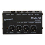 Mixer De Audio Compacto Lexsen Mm400 Com 4 Canais