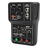 Mixer De áudio De 2 Canais Placa De Som Do Mixer De áudio De Desempenho Estável 2 Canais Compactos 48V Phantom Power Para Karaokê Na Internet