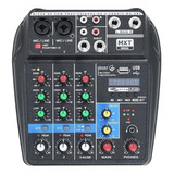 Mixer De Áudio De 4 Canais Console De Mixagem De Som